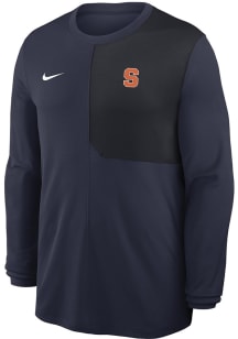 Nike Syracuse Orange Navy Blue Primary Team Logo Coach Long Sleeve T-Shirt