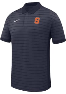 Nike Syracuse Orange Mens Navy Blue Primary Team Logo Victory Short Sleeve Polo