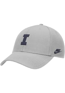 Nike Illinois Fighting Illini Ripstop Structured Club Cap Adjustable Hat - Grey