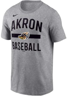 Nike Akron RubberDucks Grey Primary Logo Short Sleeve T Shirt