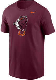 Nike Virginia Tech Hokies Maroon Golfing HokieBird DriFIT Short Sleeve T Shirt