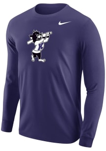 Nike K-State Wildcats Purple Varsity Willie Baseball Long Sleeve T Shirt