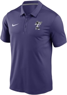 Nike K-State Wildcats Mens Purple Varsity Willie Baseball Short Sleeve Polo