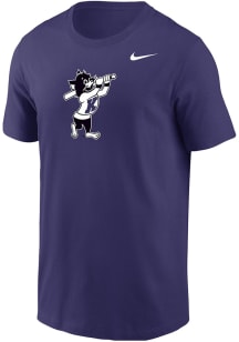 Nike K-State Wildcats Purple Varsity Willie Baseball Short Sleeve T Shirt