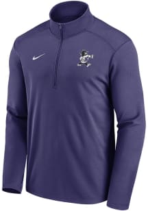 Nike K-State Wildcats Mens Purple Football Varsity Willie Football Long Sleeve Qtr Zip Pullover