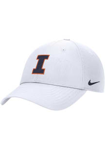 Nike Illinois Fighting Illini Club Cap Ripstop Adjustable Hat - White