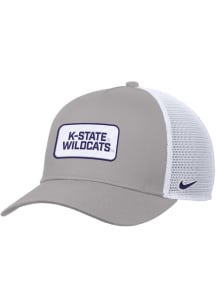 Nike K-State Wildcats Rise Pinch Panel Meshback Adjustable Hat - Grey
