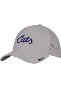 Nike K-State Wildcats Mens Grey Club Swooshflex Flex Hat
