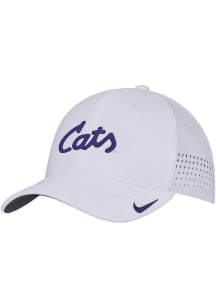 Nike K-State Wildcats Mens White Club Swooshflex Flex Hat