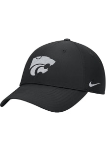 Nike K-State Wildcats Club Cap Ripstop Adjustable Hat - Black