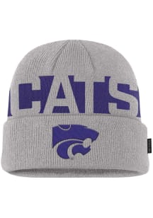 Nike K-State Wildcats Grey Peak Utility Beanie Mens Knit Hat