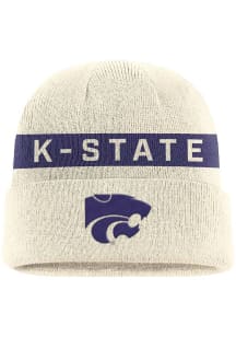 Nike K-State Wildcats White Peak Utility Beanie - Natural Mens Knit Hat