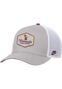 Nike Minnesota Golden Gophers Rise Pinch Panel Meshback Adjustable Hat - Grey