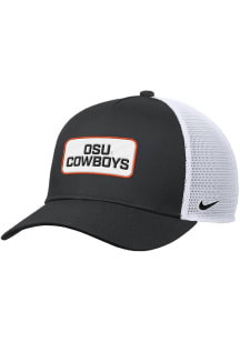 Nike Oklahoma State Cowboys Rise Pinch Panel Meshback Adjustable Hat - Black