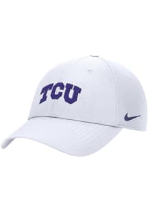 Nike TCU Horned Frogs Club Cap Ripstop Adjustable Hat - White