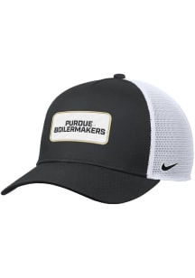 Nike Purdue Boilermakers Rise Pinch Panel Meshback Adjustable Hat - Black