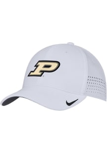 Nike Purdue Boilermakers Mens White Club Swooshflex Flex Hat