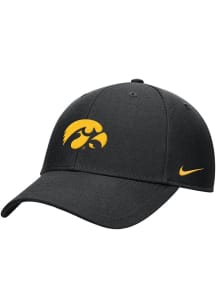 Nike Iowa Hawkeyes Black Youth Club Cap Ripstop Youth Adjustable Hat