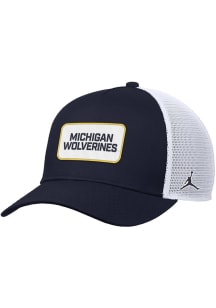 Nike Michigan Wolverines Blue Youth Rise Pinch Panel Meshback Youth Adjustable Hat