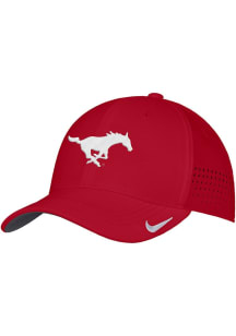 Nike SMU Mustangs Mens Red Club Swooshflex Flex Hat