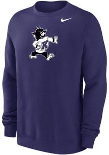 Nike K-State Wildcats Mens Purple Football Varsity Willie Football Long Sleeve Crew Sweatshirt