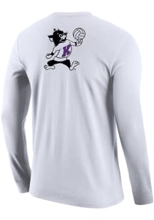 Nike K-State Wildcats White Football Willie Wildcat 2 Hit Long Sleeve T Shirt