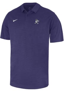 Nike K-State Wildcats Mens Purple Football Varsity Willie Football Short Sleeve Polo