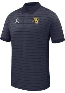 Nike Marquette Golden Eagles Mens Navy Blue Primary Team Logo Victory Short Sleeve Polo