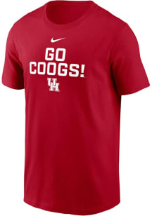 Nike Houston Cougars Red Slogan Dri-FIT Short Sleeve T Shirt