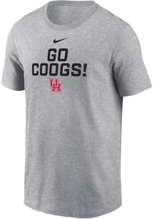 Nike Houston Cougars Grey Slogan Dri-FIT Short Sleeve T Shirt