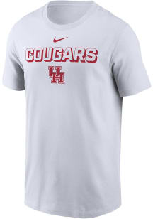 Nike Houston Cougars White Flat Name Mascot Legend Short Sleeve T Shirt