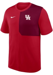 Nike Houston Cougars Red Primary Team Logo Coach Short Sleeve T Shirt