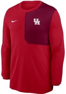 Nike Houston Cougars Red Primary Team Logo Coach Long Sleeve T-Shirt