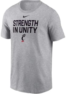 Nike Cincinnati Bearcats Grey Slogan Dri-FIT Short Sleeve T Shirt
