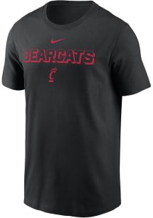 Nike Cincinnati Bearcats Black Flat Name Mascot Legend Short Sleeve T Shirt