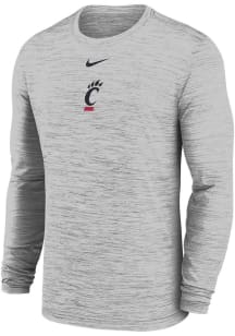 Nike Cincinnati Bearcats Grey Primary Team Logo Velocity Lgnd Long Sleeve T-Shirt