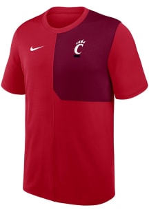 Nike Cincinnati Bearcats Red Primary Team Logo Coach Short Sleeve T Shirt