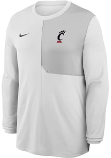 Nike Cincinnati Bearcats White Primary Team Logo Coach Long Sleeve T-Shirt