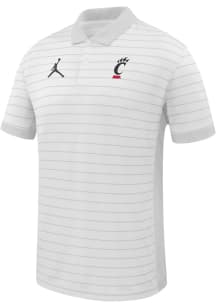Nike Cincinnati Bearcats Mens White Primary Team Logo Victory Jordan Short Sleeve Polo