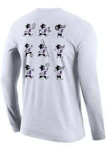 Nike K-State Wildcats White Varsity Willie 2 Hit Long Sleeve T Shirt
