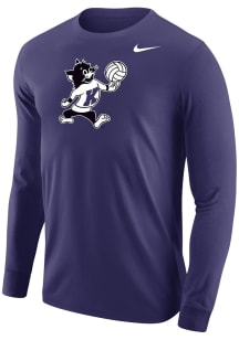 Nike K-State Wildcats Purple Varsity Willie Volleyball Long Sleeve T Shirt