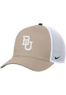 Nike Baylor Bears Rise Pinch Panel Meshback Adjustable Hat - Khaki