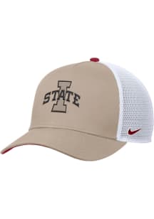 Nike Iowa State Cyclones Rise Pinch Panel Meshback Adjustable Hat - Khaki