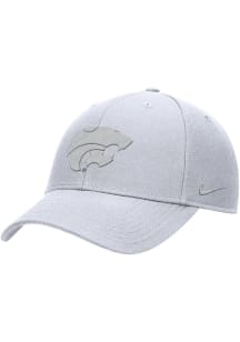 Nike K-State Wildcats Club Cap - Ripstop Adjustable Hat - White