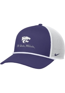 Nike K-State Wildcats Rise Pinch Panel Meshback (rope) Adjustable Hat - Purple
