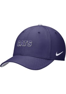 Nike K-State Wildcats Mens Purple Rise Structured Swoosh Flex Flex Hat
