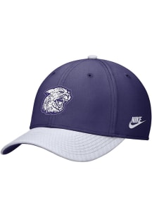 Nike K-State Wildcats Mens Purple Rise Structured Swoosh Flex (colorblock) Flex Hat