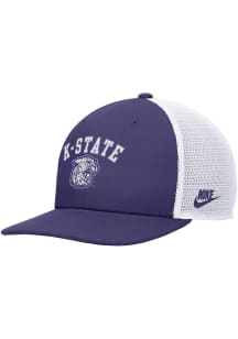Nike K-State Wildcats Purple Pro Flat Brim Mesh Snapback Mens Snapback Hat