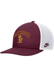 Nike Minnesota Golden Gophers Maroon Pro Flat Brim Mesh Snapback Mens Snapback Hat