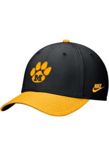 Nike Missouri Tigers Mens Black Rise Structured Swoosh Flex (colorblock) Flex Hat
